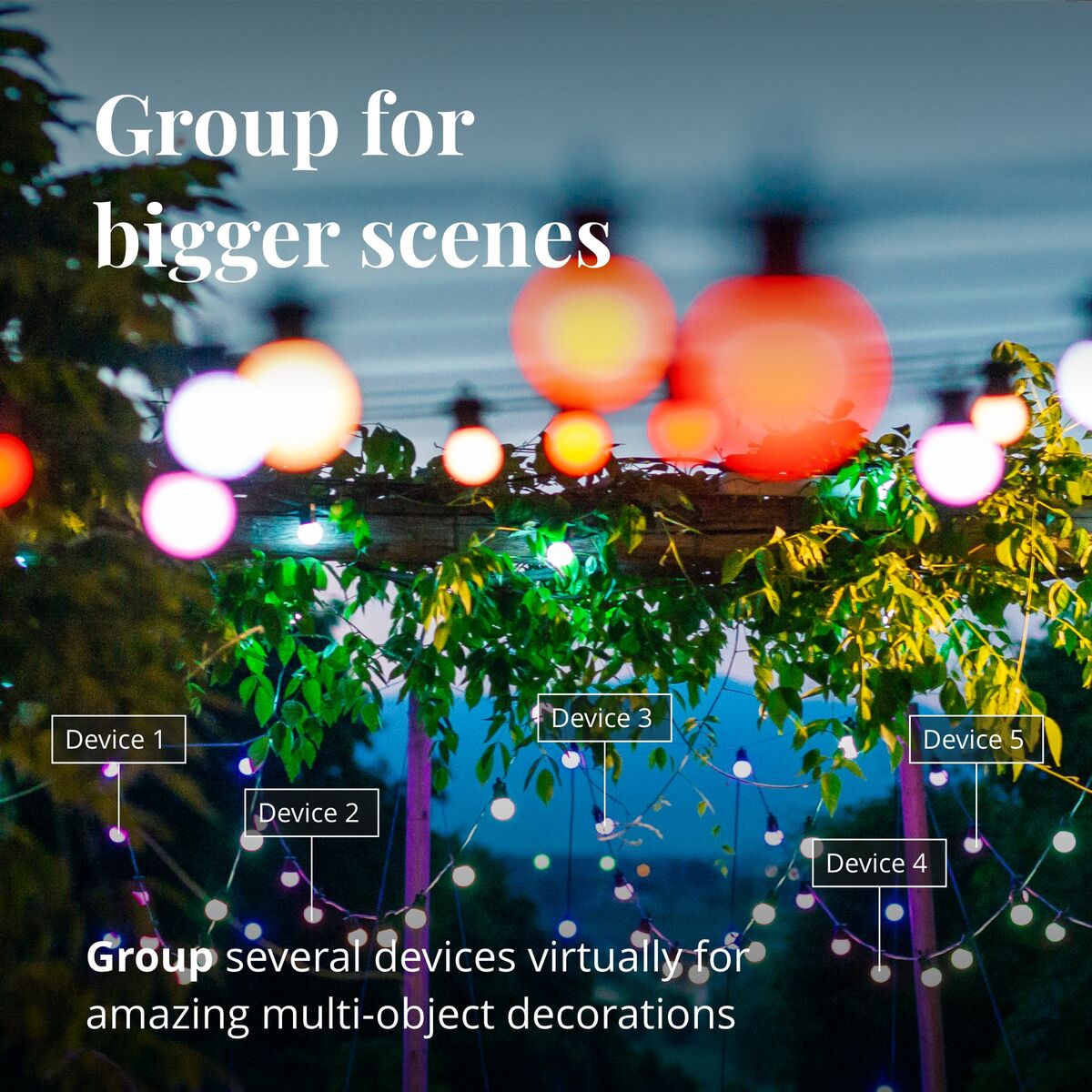 Smart App Controlled Twinkly Festoon Lights - Gen II
