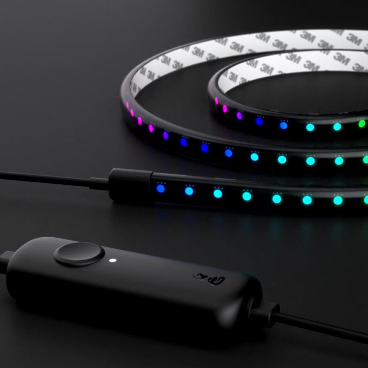 Smart App Controlled Twinkly Indoor Line Strip Light, Black Cable - Gen II