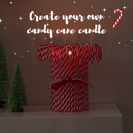 Create Your Own Candy Cane Candle