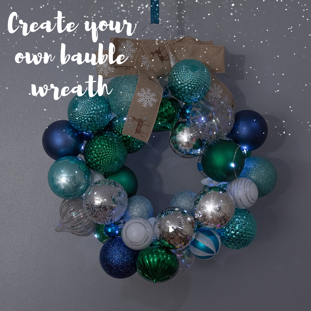Create Your Own DIY Christmas Bauble Wreath