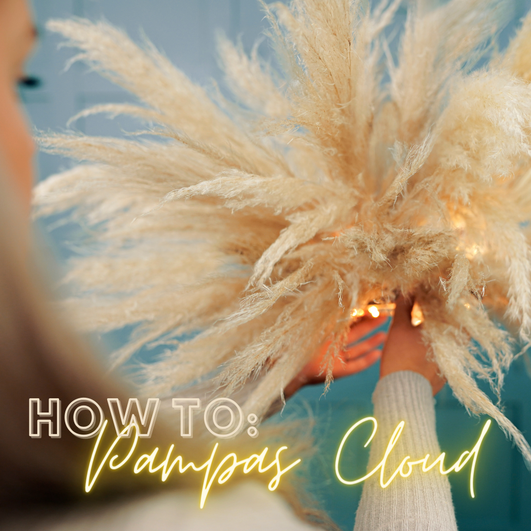 DIY Light Up Hanging Pampas Grass Cloud 🌾☁