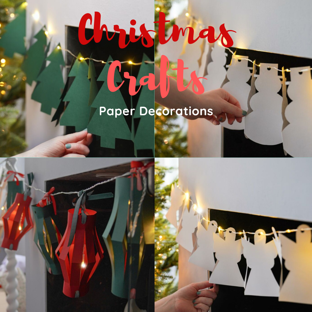 Paper Hanging Decorations - Christmas Crafts 