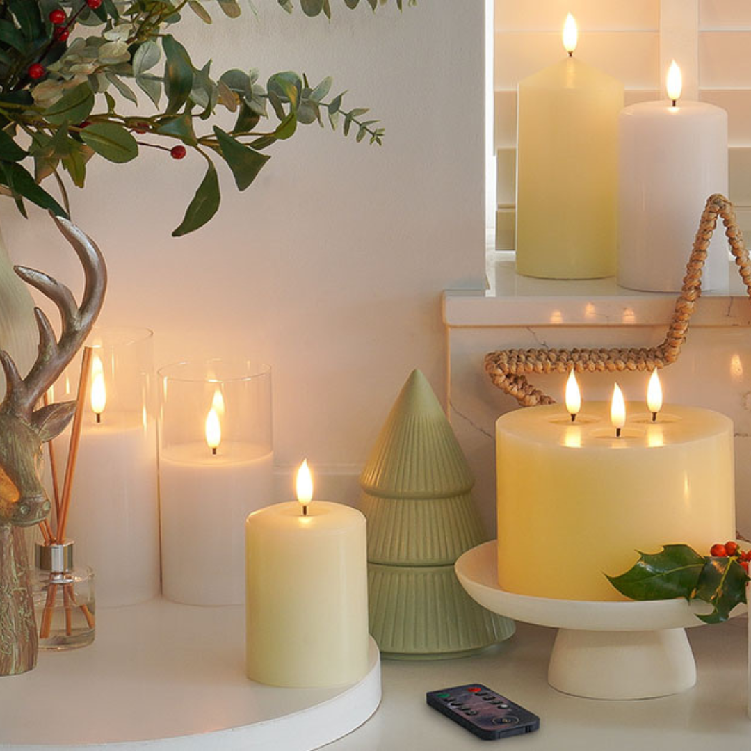 An elegant Christmas tablescape with Ember Candles™.