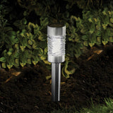 4 Martini Solar Stake Lights Stainless Steel 25cm