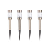 4 Martini Solar Stake Lights Stainless Steel 25cm