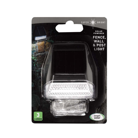 4 Premium Solar Fence, Wall & Post Lights Super Bright White LEDs