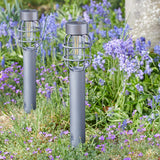 2 Grey Solar Path Lights Filament Effect