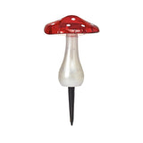 3 Toadstool Mushroom Solar Light Stakes 19cm