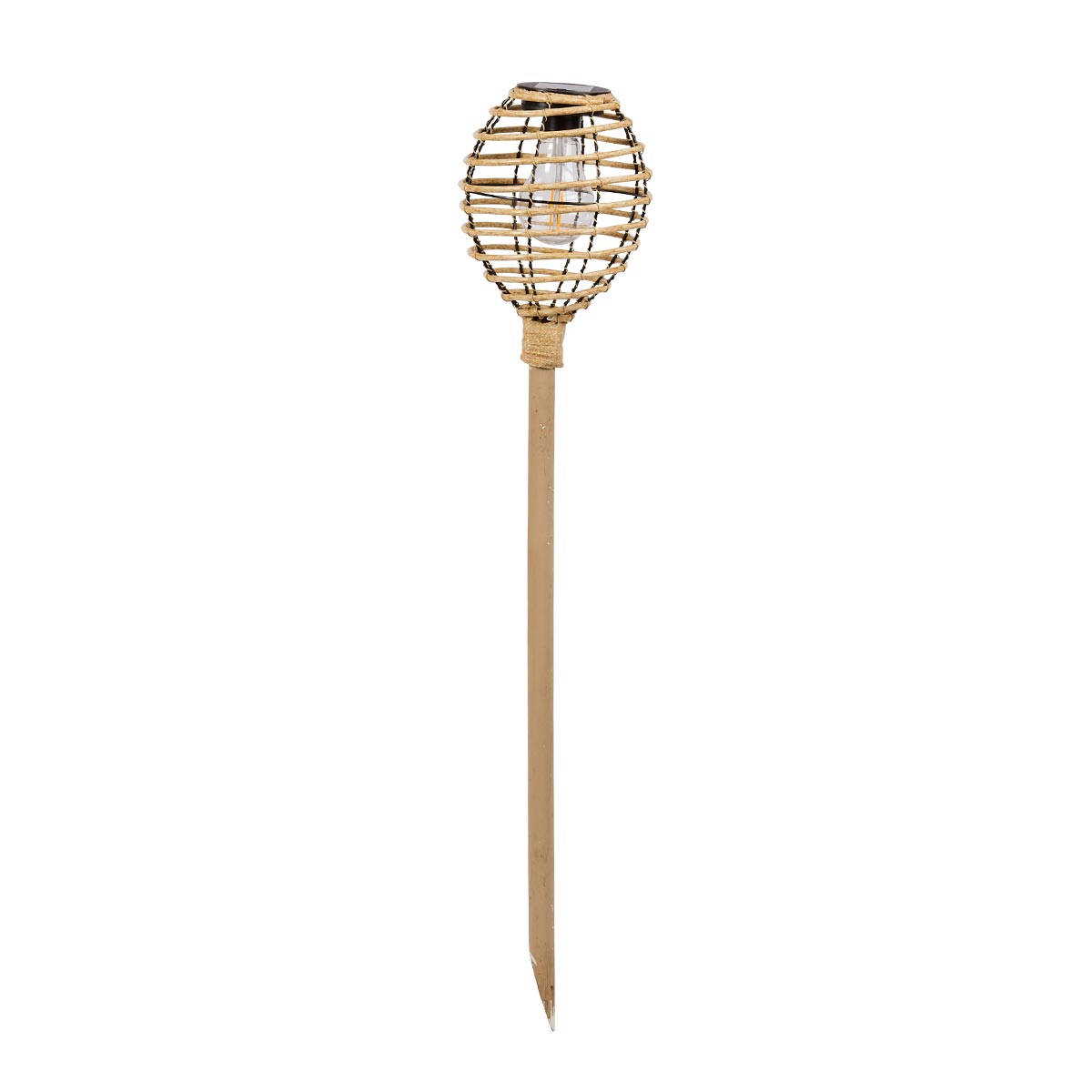 Lumina Solar Torch Stake Light Woven Rattan Effect 70cm