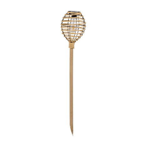 Lumina Solar Torch Stake Light Woven Rattan Effect 70cm