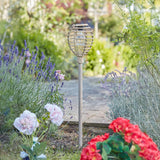 Lumina Solar Torch Stake Light Woven Rattan Effect 70cm