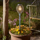 Lumina Solar Torch Stake Light Woven Rattan Effect 70cm