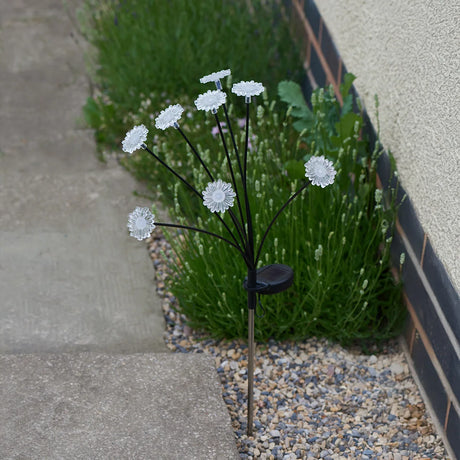 Flower Solar Stake Light Warm White 70cm