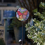 Solar Stake Light Tiffany Butterfly 90cm