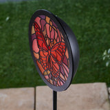 Solar Stake Light Tiffany Butterfly 90cm