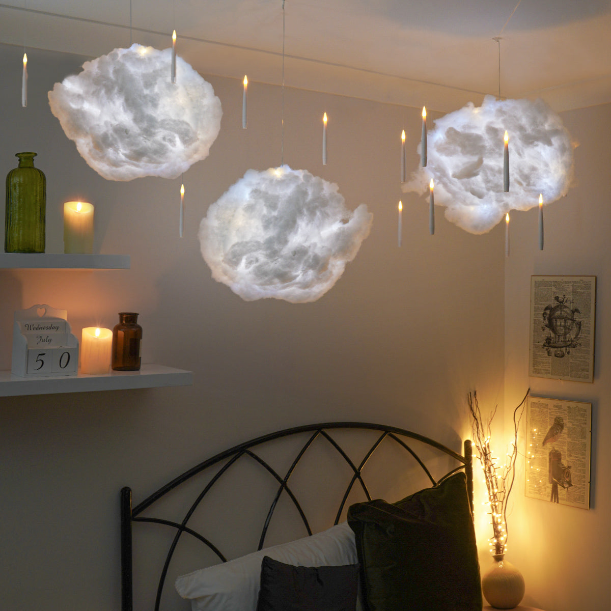 45cm Battery Hanging Cloud Light