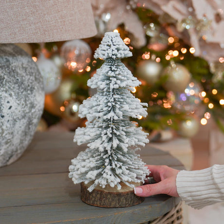 31cm Snowy Battery LED Table Top Christmas Tree