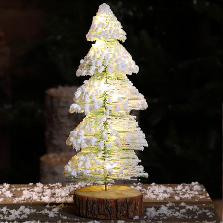 31cm Snowy Battery LED Table Top Christmas Tree