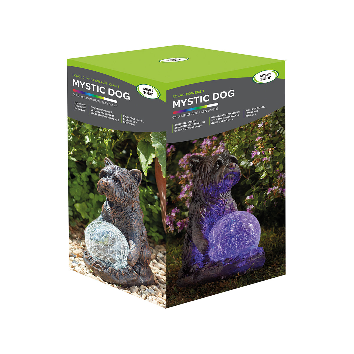 Dog Solar Light White & Colour Changing LEDs 20cm