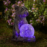 Dog Solar Light White & Colour Changing LEDs 20cm