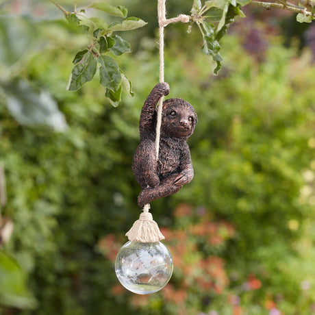 Hanging Solar Light Swinging Sloth Rope Light