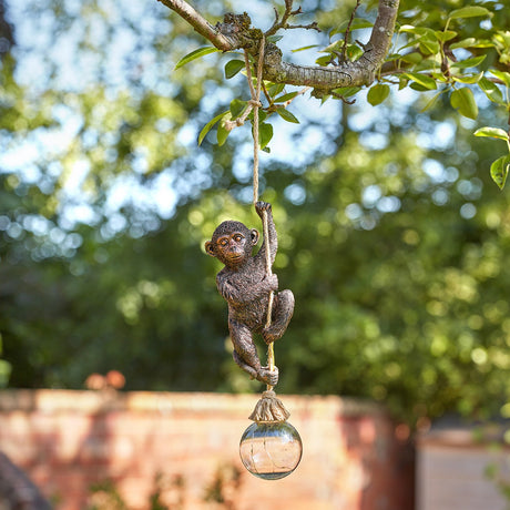 Solar Hanging Light Swinging Monkey Rope Light