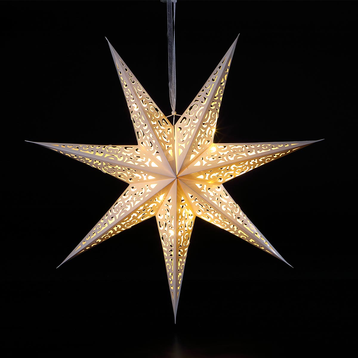 Warm White Paper Battery Star Light