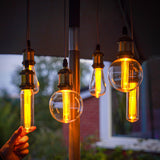 1.8m Outdoor Battery Hanging Pendant Festoon Bulb Light, 6 Pack