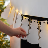 Battery DIY Paper Snowman Christmas Fairy Lights