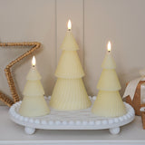 3 Wax LED Christmas Tree Candles