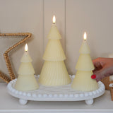 3 Wax LED Christmas Tree Candles
