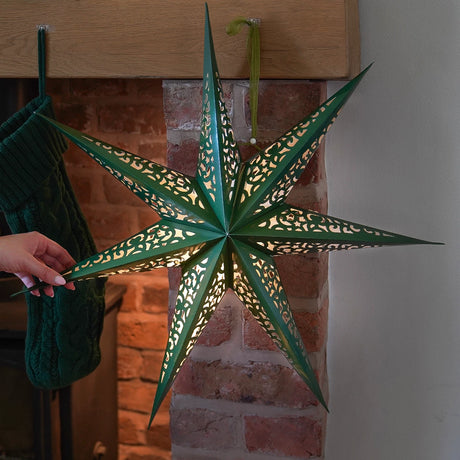 60cm Paper Star Light Christmas Window Decoration Battery Operated