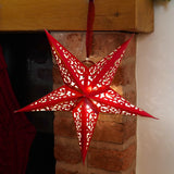 40cm Paper Star Lights Christmas Window Decoration Battery Operated