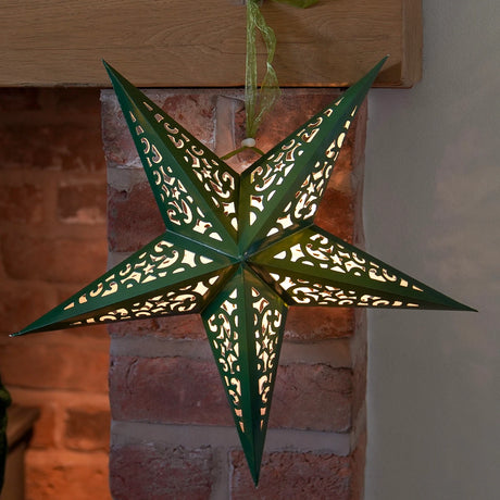 40cm Paper Star Lights Christmas Window Decoration Battery Operated