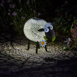 Solar Garden Ornament Dolly the Sheep White & Colour Changing LEDs 26cm