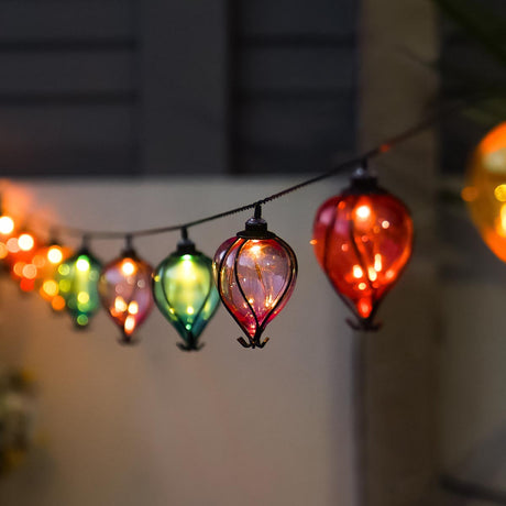 10 Rainbow Balloon Solar Fairy Lights 2.7m