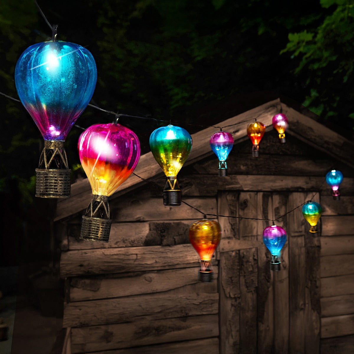 10 Hot Air Balloons Solar Fairy Light 2.7m