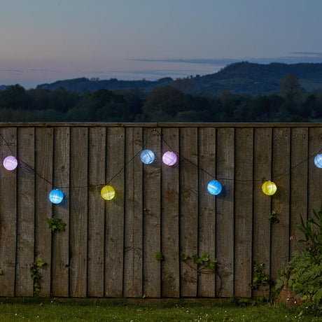 Solar Pastel Chinese Lanterns Fairy Lights
