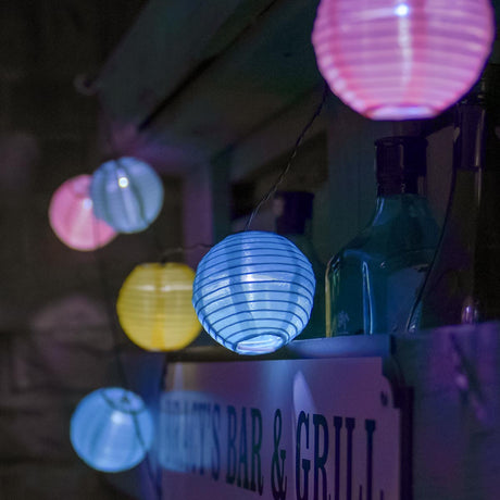 Solar Pastel Chinese Lanterns Fairy Lights