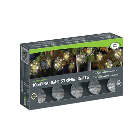 1.8m Solar Spiralites Fairy Lights
