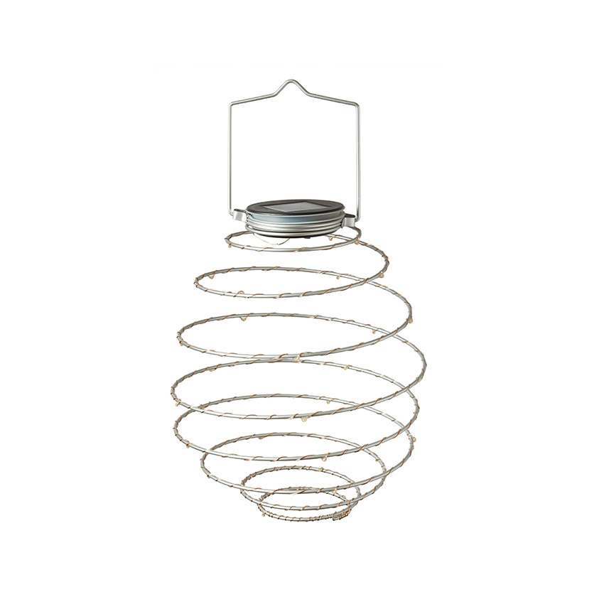4 Hanging Spiral Solar Lights 19cm