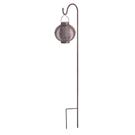 2 Forli Dancing Flame Solar Lanterns with Garden Stakes