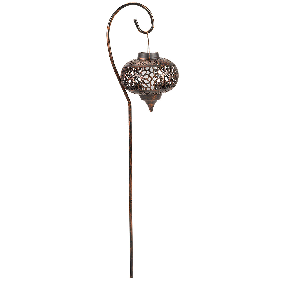 2 Osman Solar Lantern Stake Lights Dancing Flame 92cm
