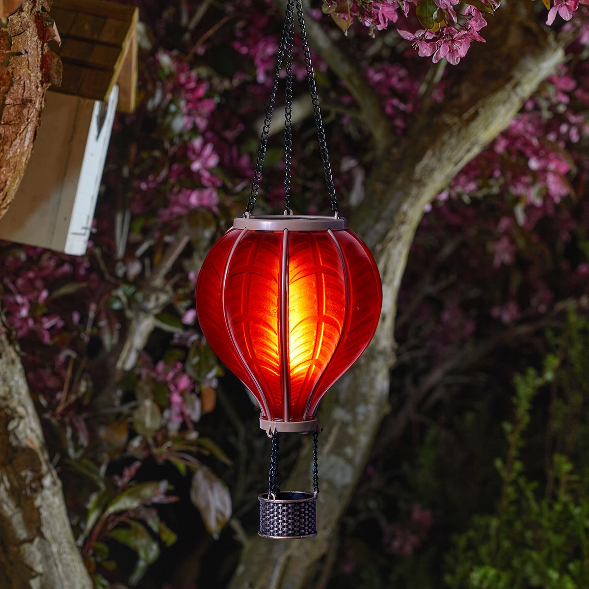 Solar Cool Flame Balloon Wind Spinner Stake Light and Lantern