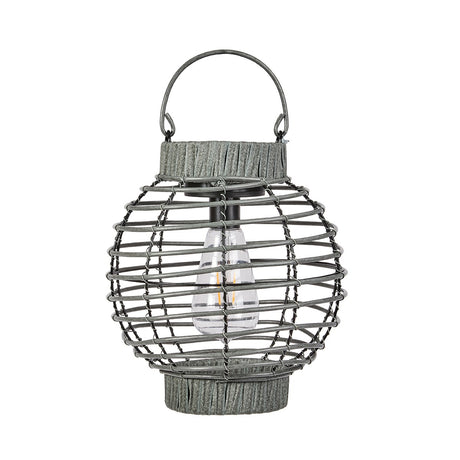 Terra Solar Lantern Rattan Effect 23cm