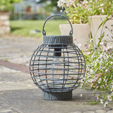 Terra Solar Lantern Rattan Effect 23cm