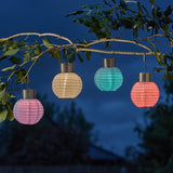4 Chinese Solar Hanging Lanterns 11cm