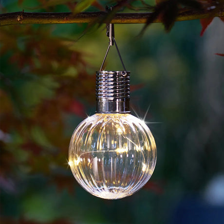 4 Solar Bulbs Hanging Lights Warm White