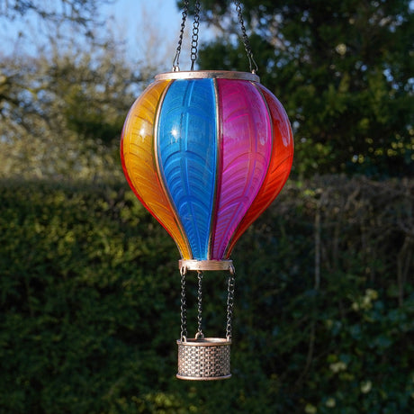 Solar Cool Flame XL Hanging Rainbow Balloon Lantern