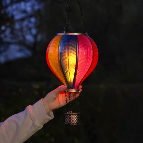 Solar Cool Flame XL Hanging Rainbow Balloon Lantern